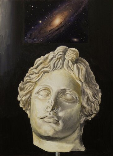 Testa cosmica I - Andromeda by Paolo Mori, Painting for Sale on Select