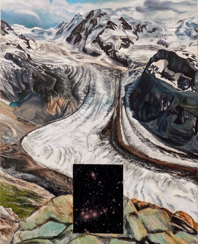 Cosmogonie I - Ghiacciaio dell'Aletsch (Svizzera) by Paolo Mori, Painting for Sale on Select