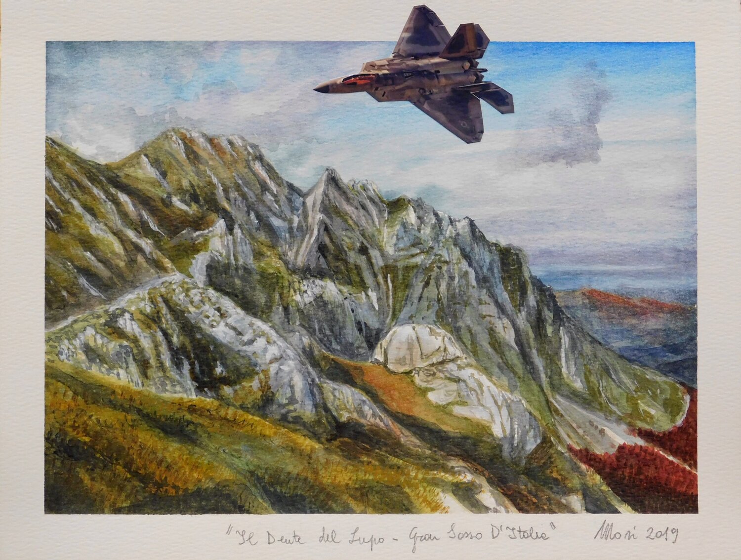 Il Dente del Lupo - Gran Sasso D'Italia Paolo Mori Original painting for sale