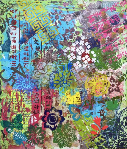 Varieties of Patterns, Sounds,  Thoughts. 01 by Kim Jun Sung, Painting for Sale on Select