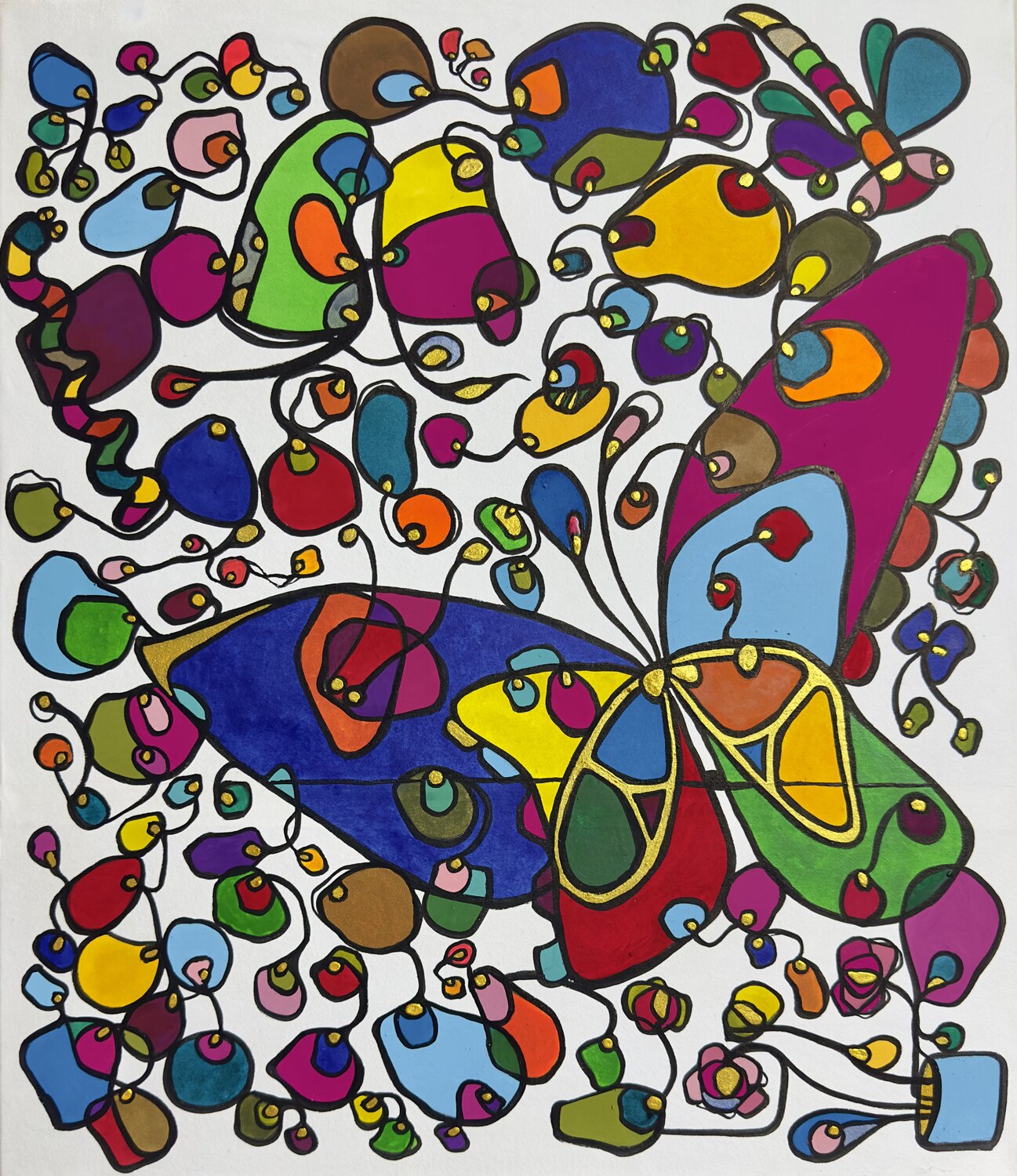 Liberated Wings Flying Together Kim Jun Sung Original painting for sale