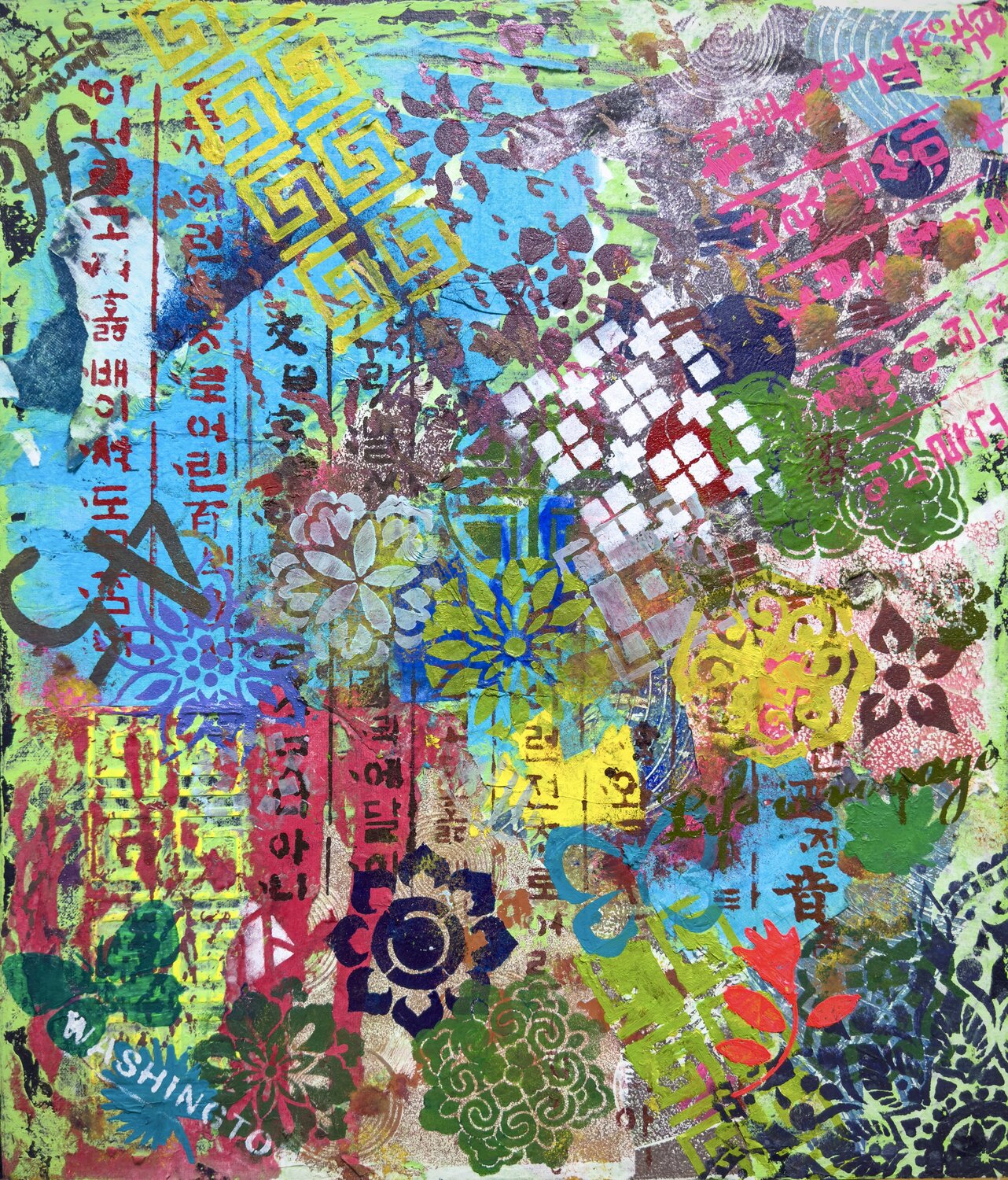 Varieties of Patterns, Sounds,  Thoughts. 01 Kim Jun Sung Original painting for sale