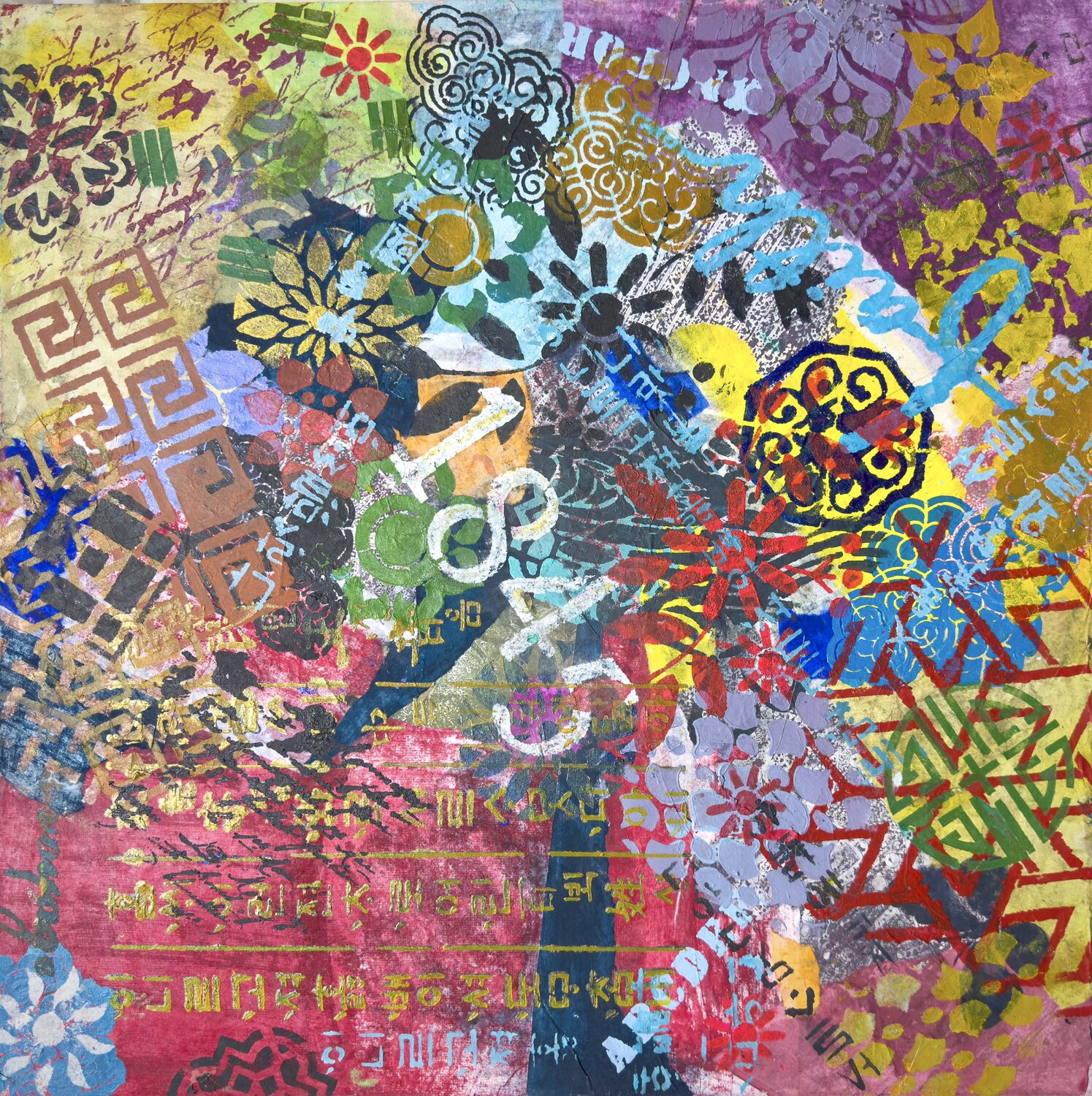 Varieties of Patterns, Sounds,  Thoughts. 04 Kim Jun Sung Original painting for sale