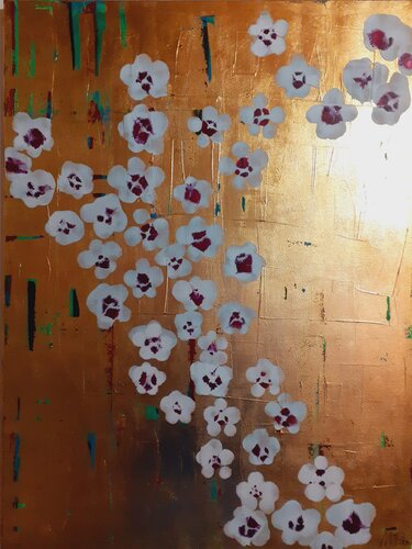 Orchidee nell'oro by Massimiliano Max.in.Art, Painting for Sale on Select