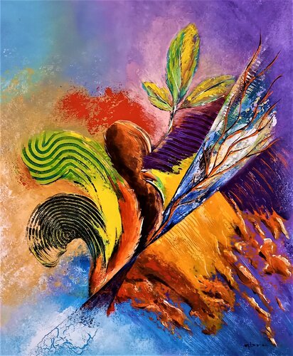 ABSTRACTION  14 by Patrice Bru, Painting for Sale on Select