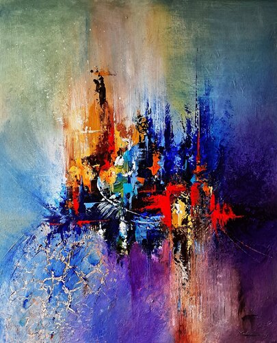 DIVERTIMENTO by Patrice Bru, Painting for Sale on Select