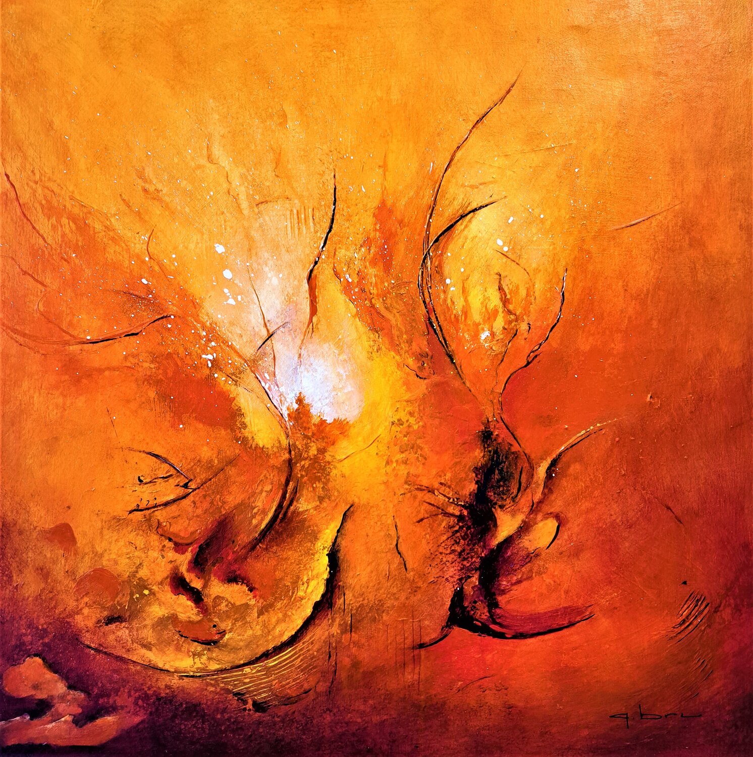 VULCANALES Patrice Bru Original painting for sale