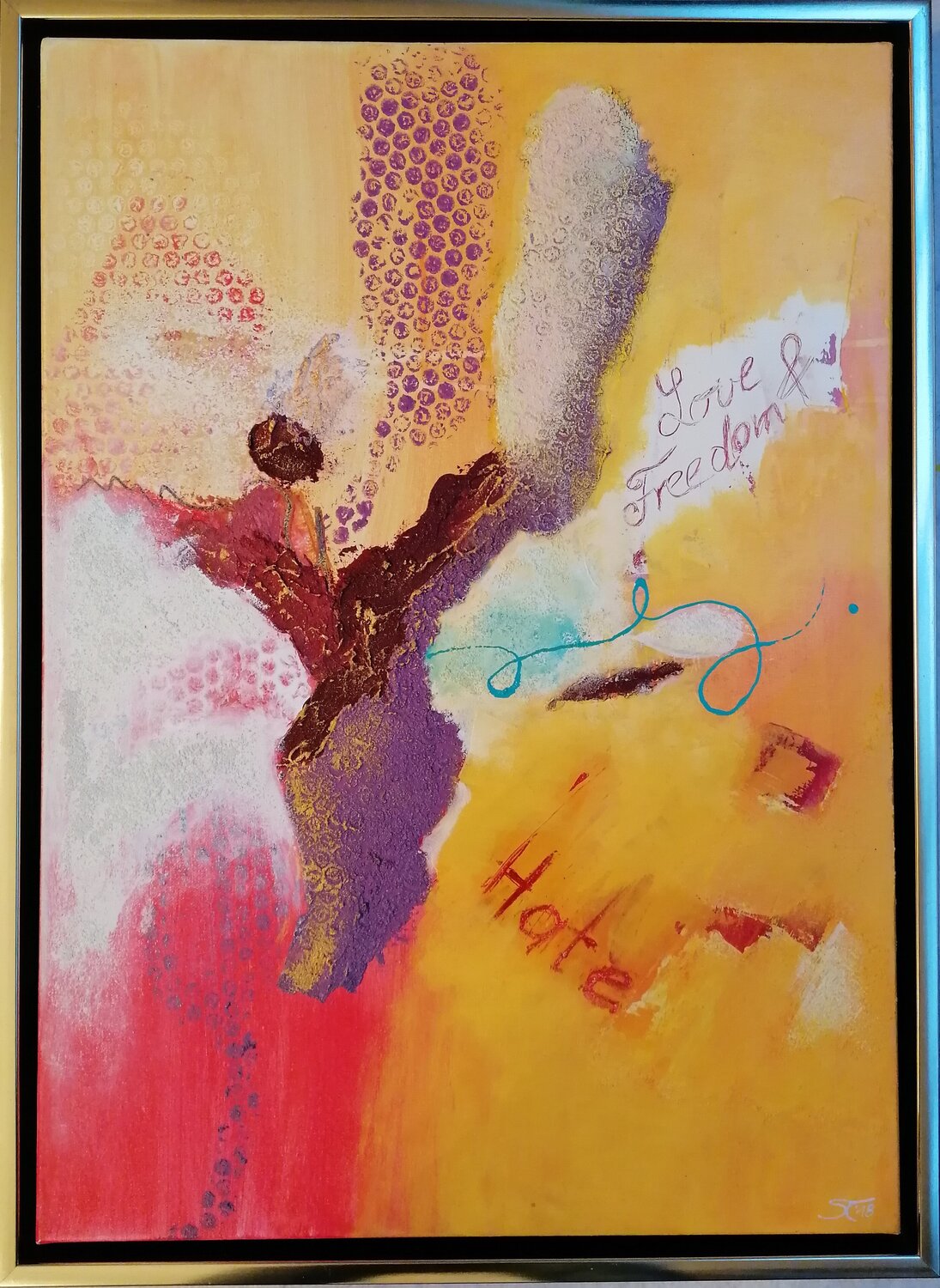 Love and Hate Stefanie Taubenheim Original painting for sale