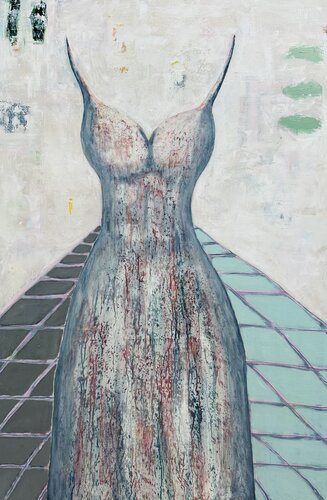 The Dress - the body - the female beauty by Lone Gadegaard Dyrby, Painting for Sale on Select