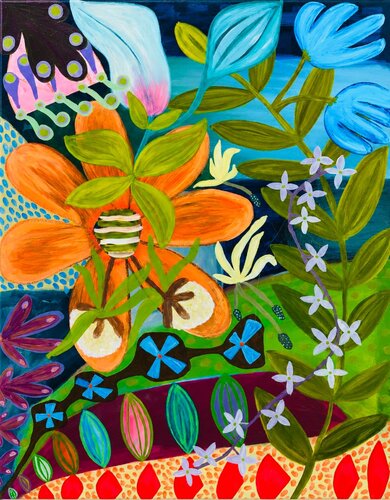 Sacred harmony by Lone Gadegaard Dyrby, Painting for Sale on Select