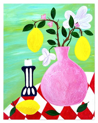 Lemon serenade by Lone Gadegaard Dyrby, Painting for Sale on Select