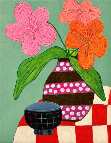 Sweet aftenoon by Lone Gadegaard Dyrby, Painting for Sale on Select