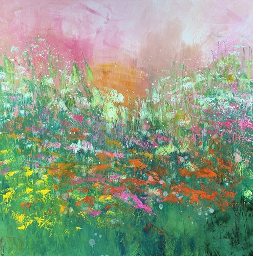 Flower Power by Laure Bury, Painting for Sale on Select