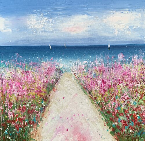 Sailing Away on a Summer's Day by Laure Bury, Painting for Sale on Select