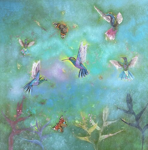 Beyond Thought Lies Bliss by Laure Bury, Painting for Sale on Select