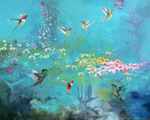 Away With The Faeries by Laure Bury, Painting for Sale on Select