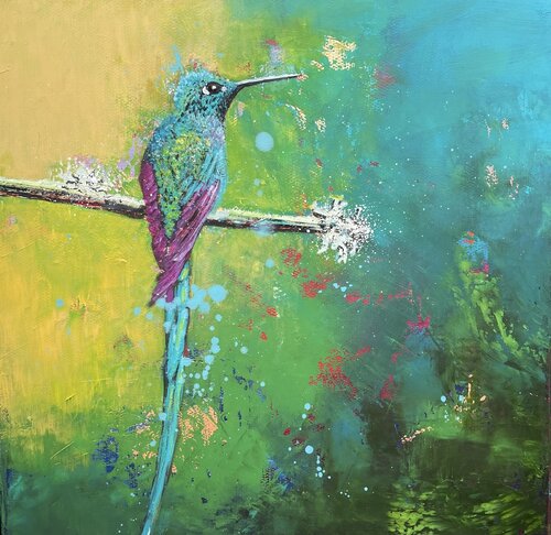 Long tailed Sylph by Laure Bury, Painting for Sale on Select