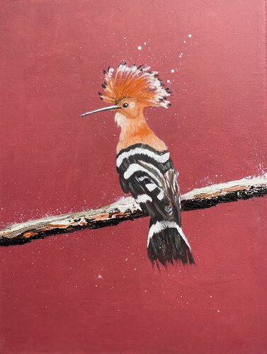 Hoopoe II by Laure Bury, Painting for Sale on Select