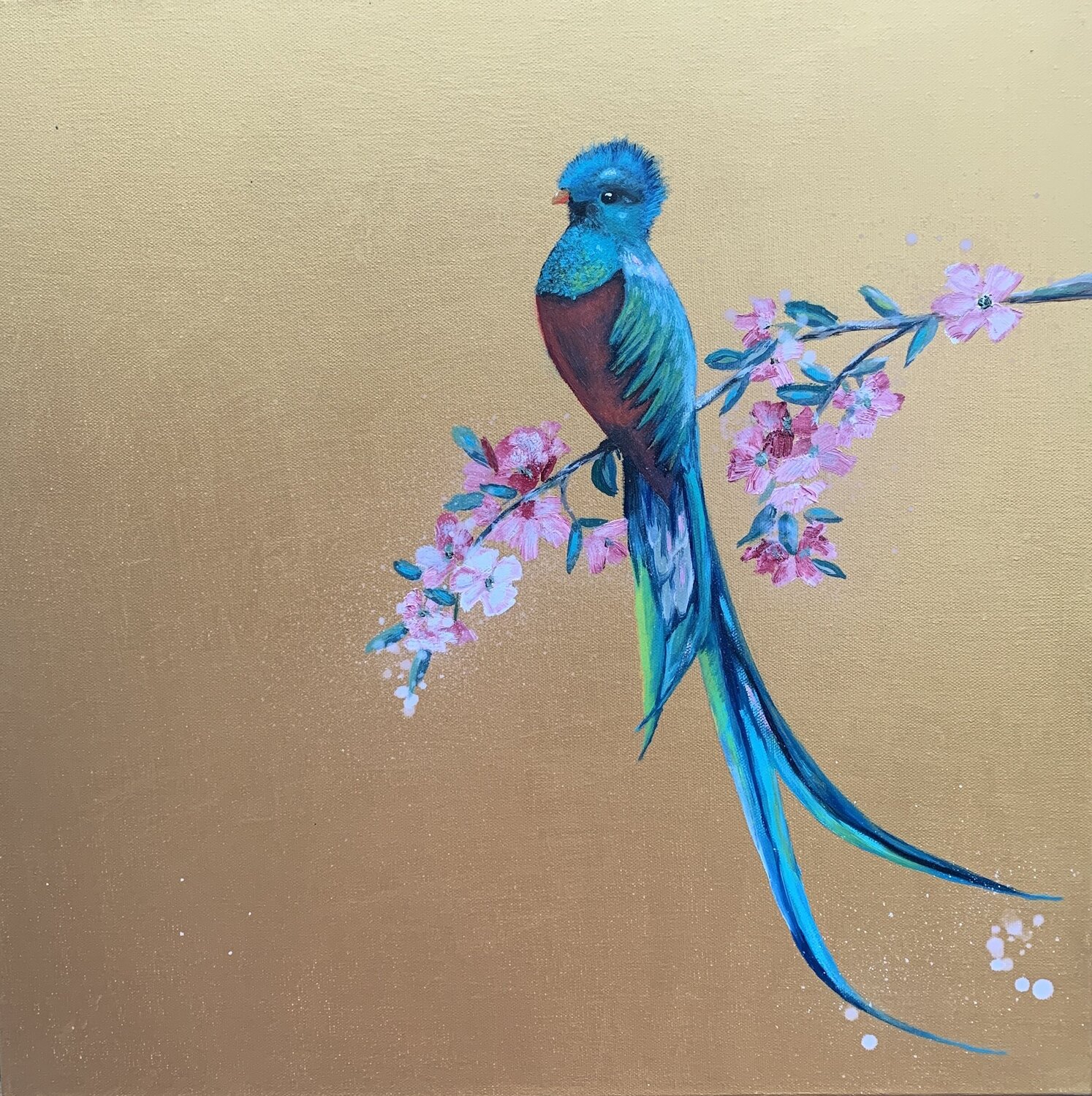 Quetzal Laure Bury Original painting for sale