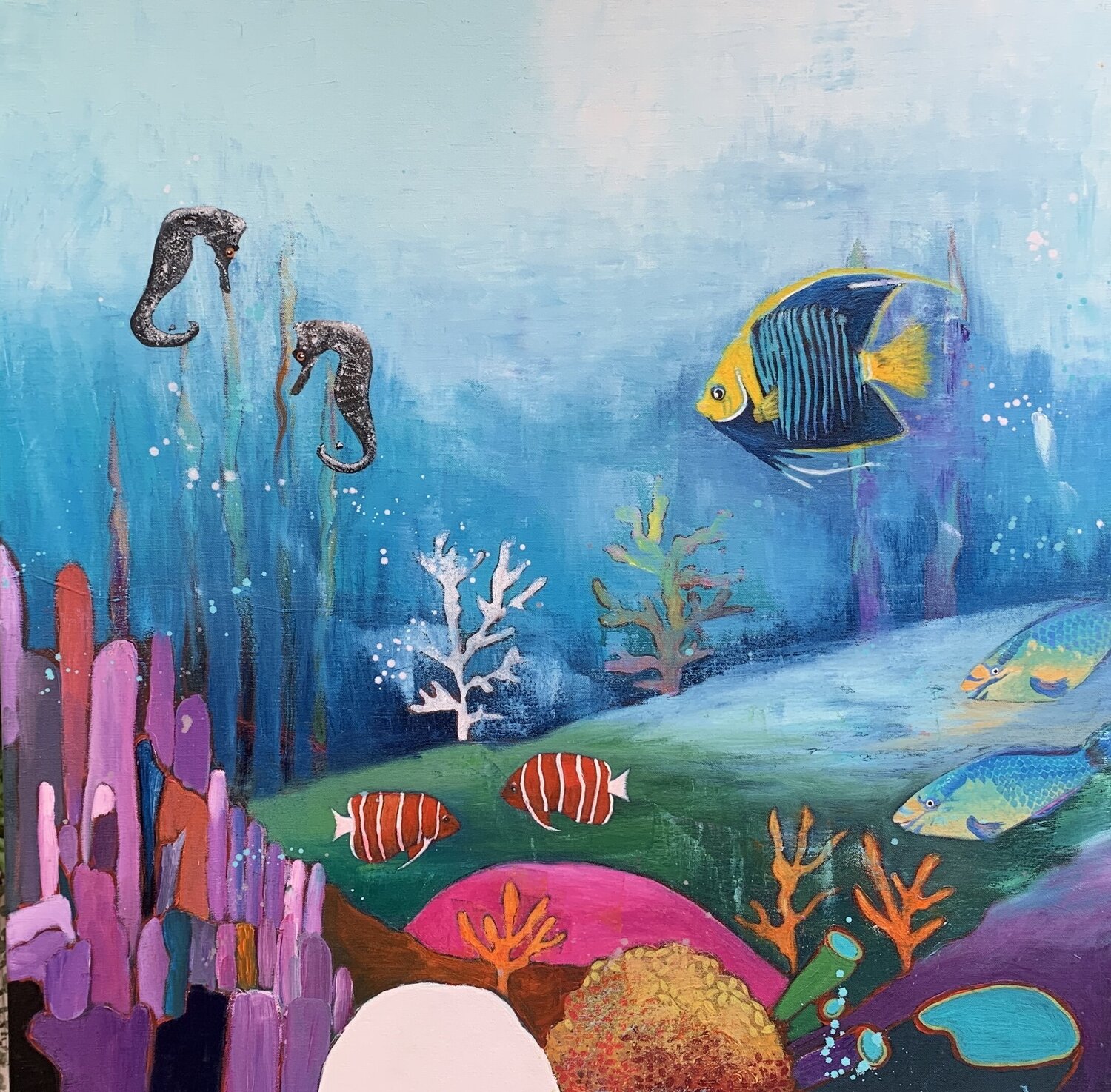 Coral Reef Laure Bury Original painting for sale