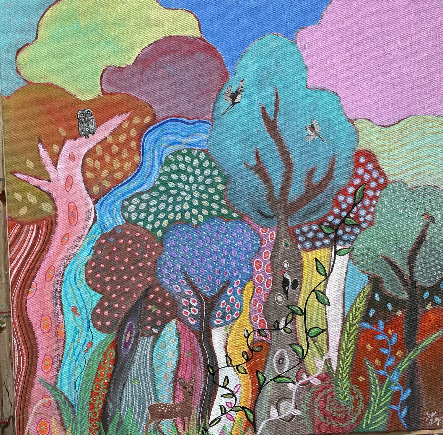 Down By The River V Laure Bury Original painting for sale