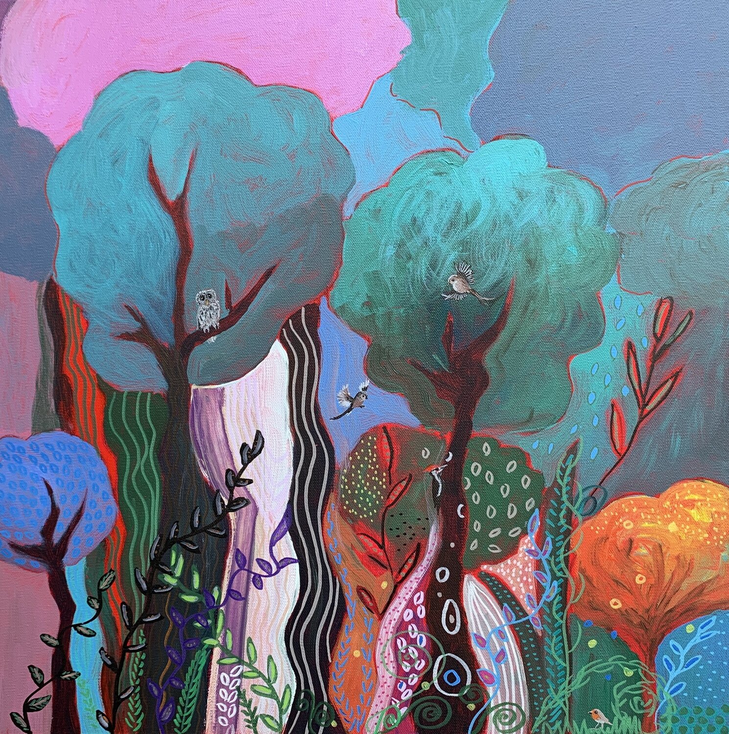 Down By The River VI Laure Bury Original painting for sale