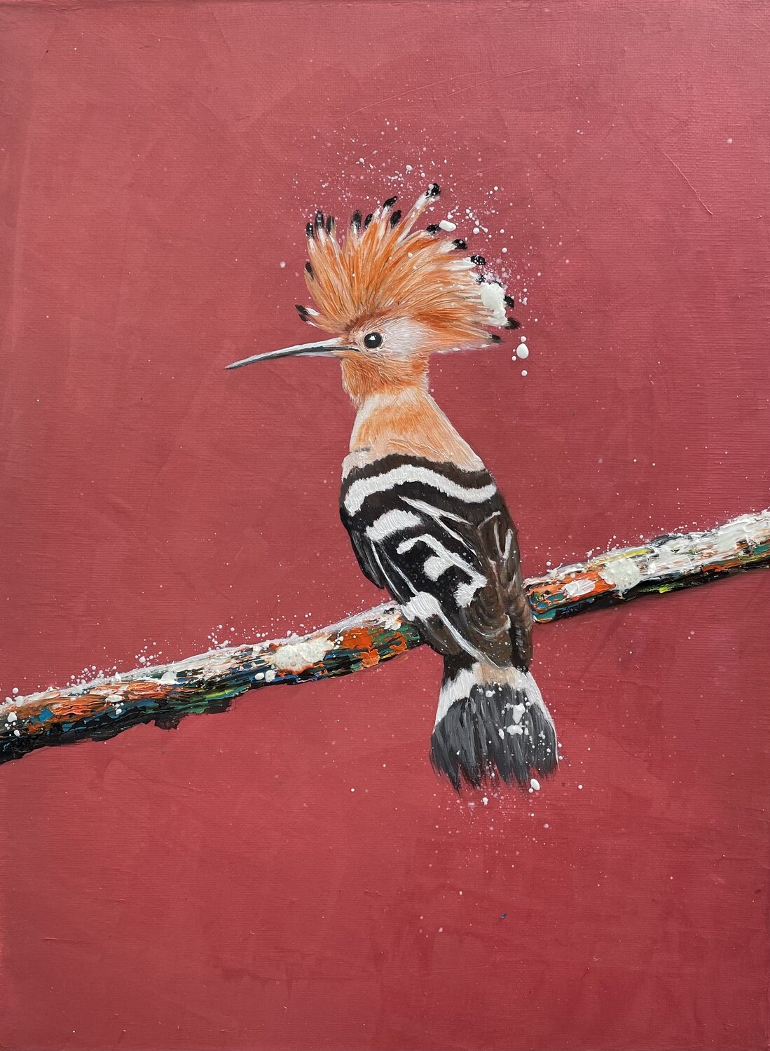 Hoopoe Laure Bury Original painting for sale