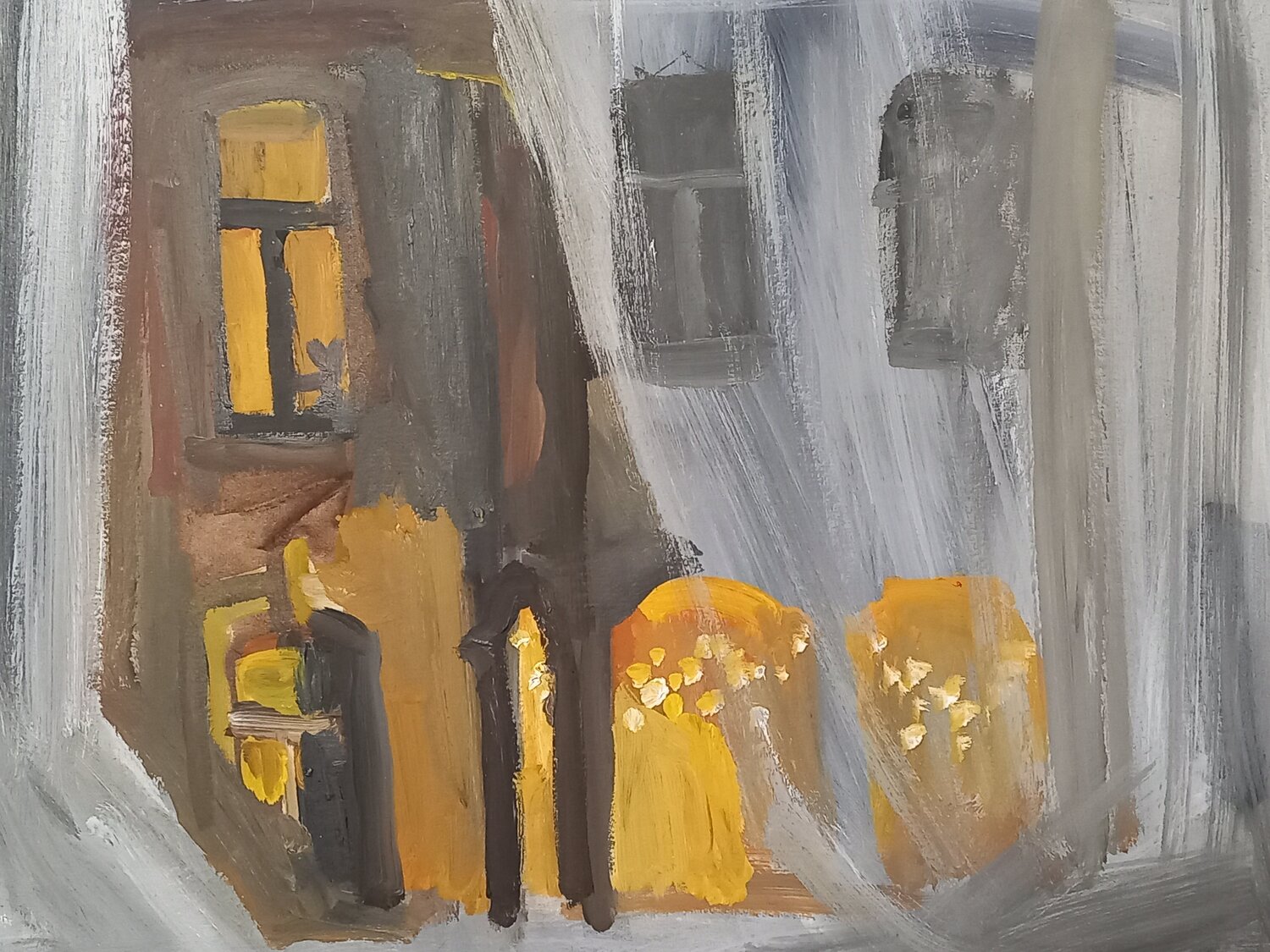 Beleuchtete Fenster Irina Seller Original painting for sale