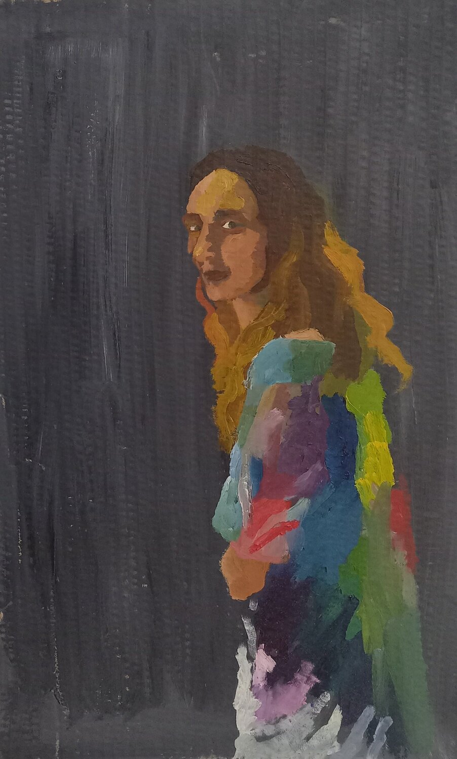 Portrait of a woman. Her story. Striving for freedom. Irina Seller Original painting for sale