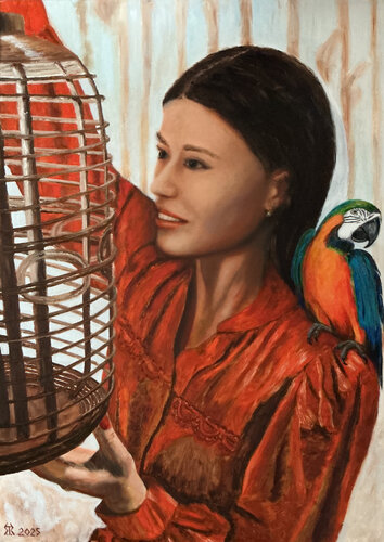 The empty cage by Thomas Sipos, Painting for Sale on Select