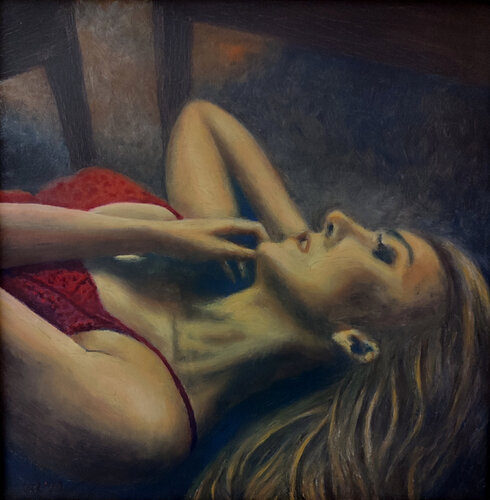 The blue carpet by Thomas Sipos, Painting for Sale on Select