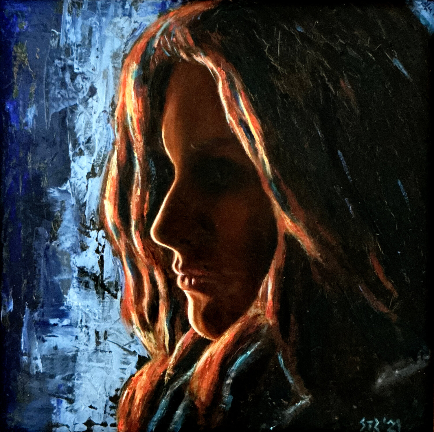 Blue Thomas Sipos Original painting for sale