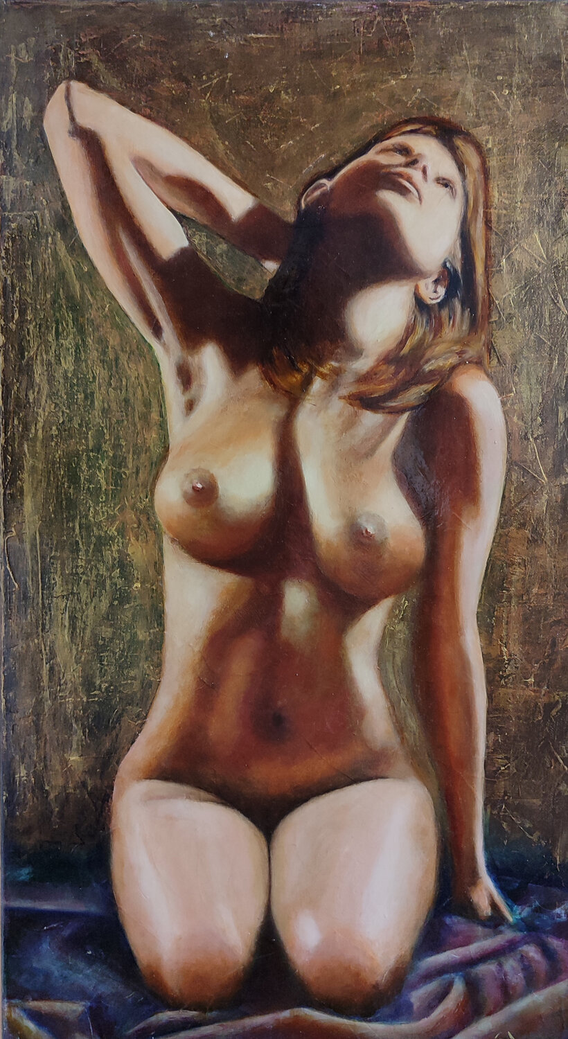 Looking to the moon Thomas Sipos Original painting for sale