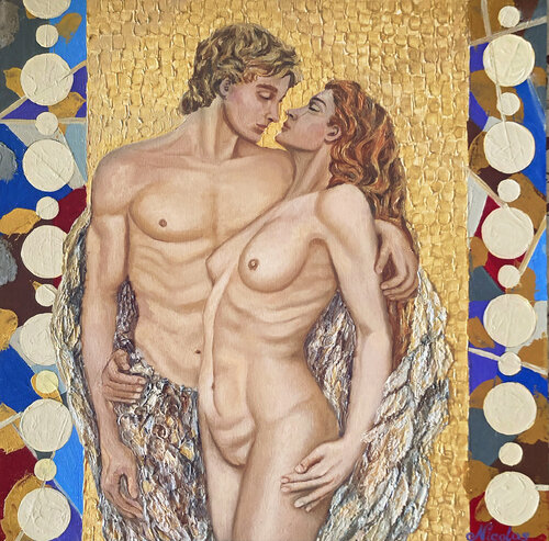 “Angel’s Kiss” by Pintor Nicolas, Painting for Sale on Select