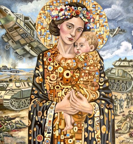 "War and Peace“ by Pintor Nicolas, Painting for Sale on Select