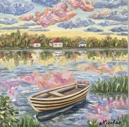 "Quiet Shore" by Pintor Nicolas, Painting for Sale on Select