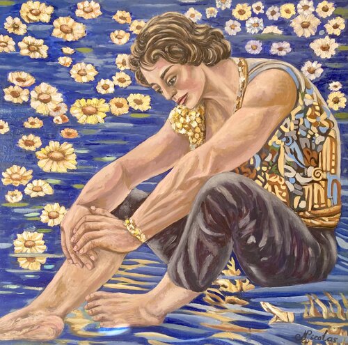 “Narcissus. The Echo of the Pond” by Pintor Nicolas, Painting for Sale on Select