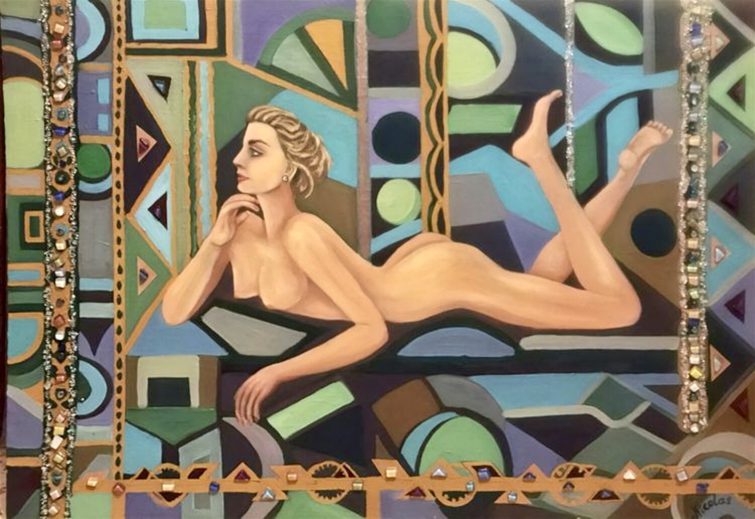 “Another side of the Moon” Pintor Nicolas Original painting for sale