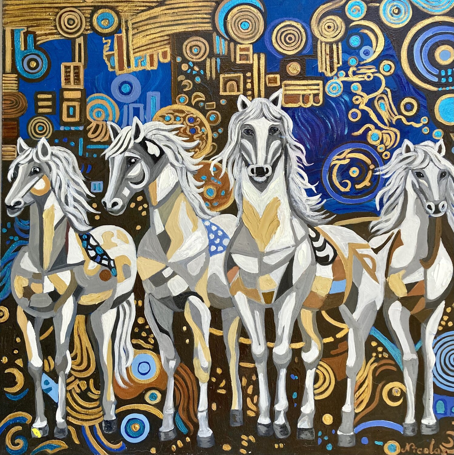 “Free Souls” Pintor Nicolas Original painting for sale