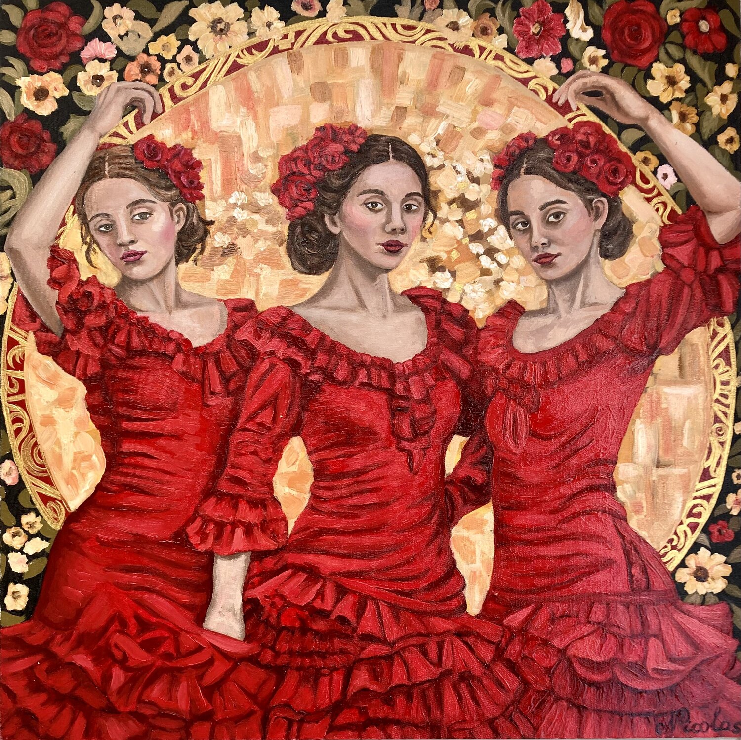 “Dolche Rubino: Flamenco  beyond reality“ Pintor Nicolas Original painting for sale