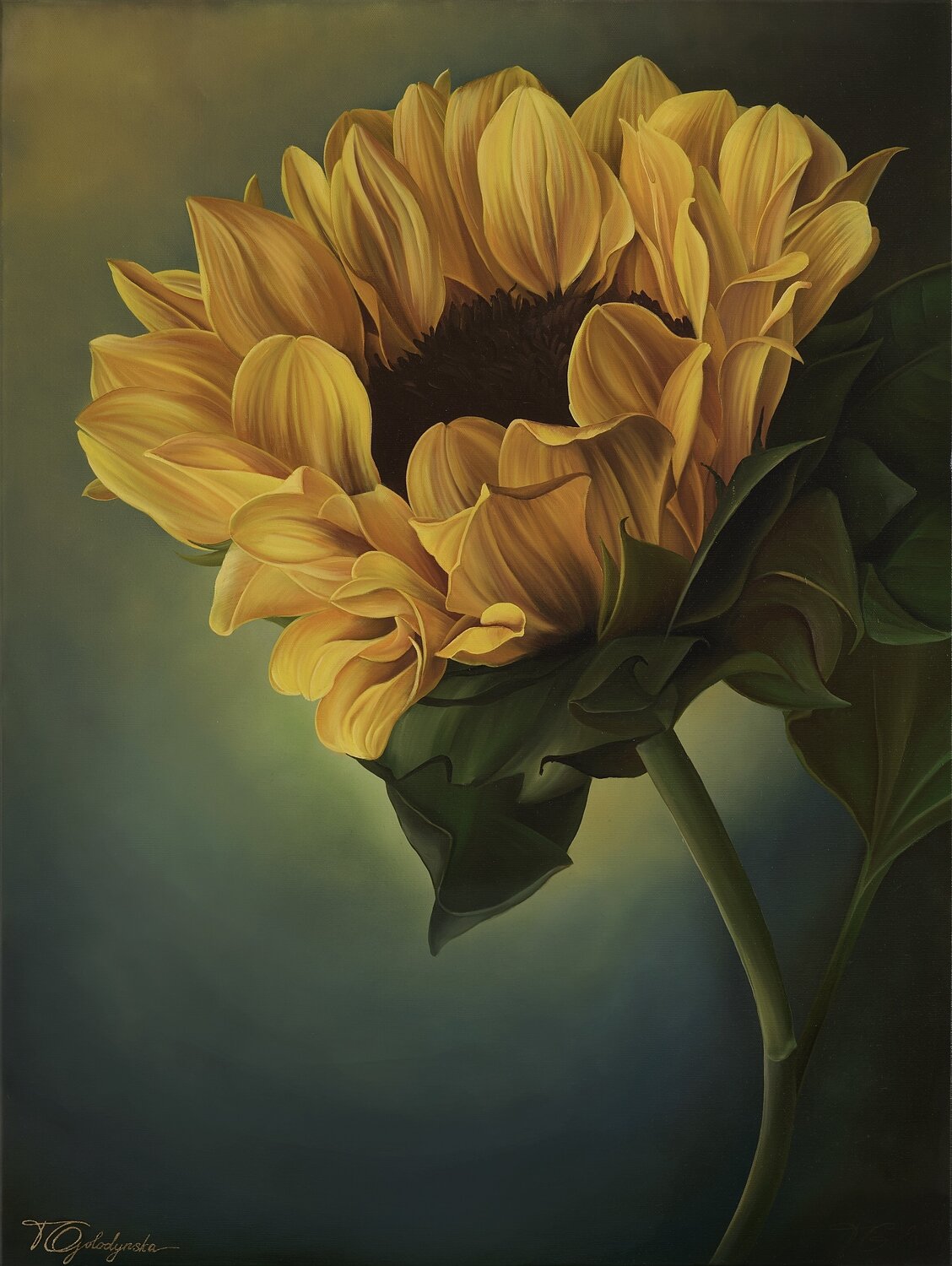 Sunflower Tanya Golodynska Original painting for sale