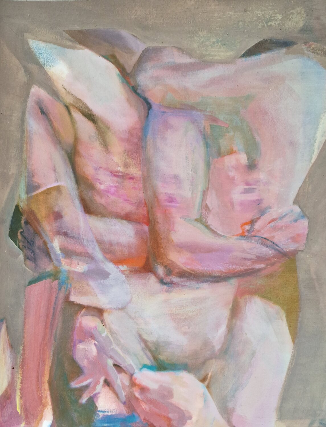In your arms where the world is impossibly still Dick van Dijk Original painting for sale