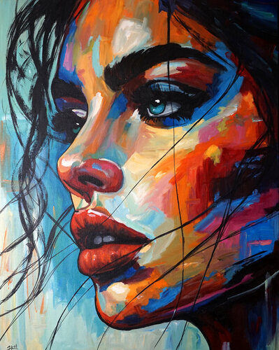 Heart on Fire by Rafal Stach Kozina, Painting for Sale on Select