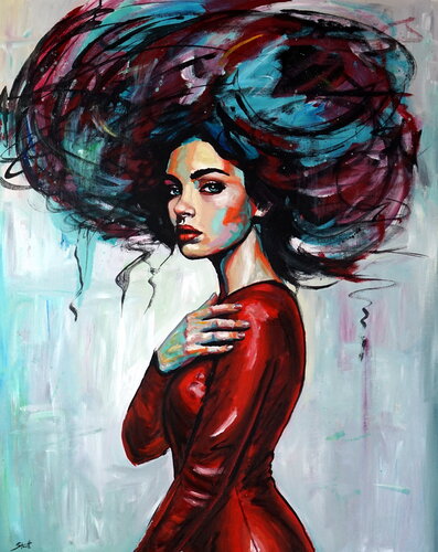 Cosmic Carmen by Rafal Stach Kozina, Painting for Sale on Select
