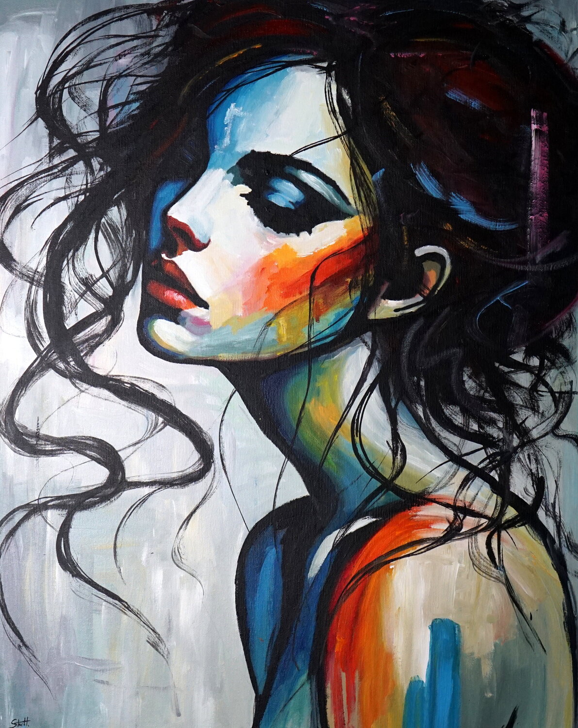 Swallow Rafal Stach Kozina Original painting for sale