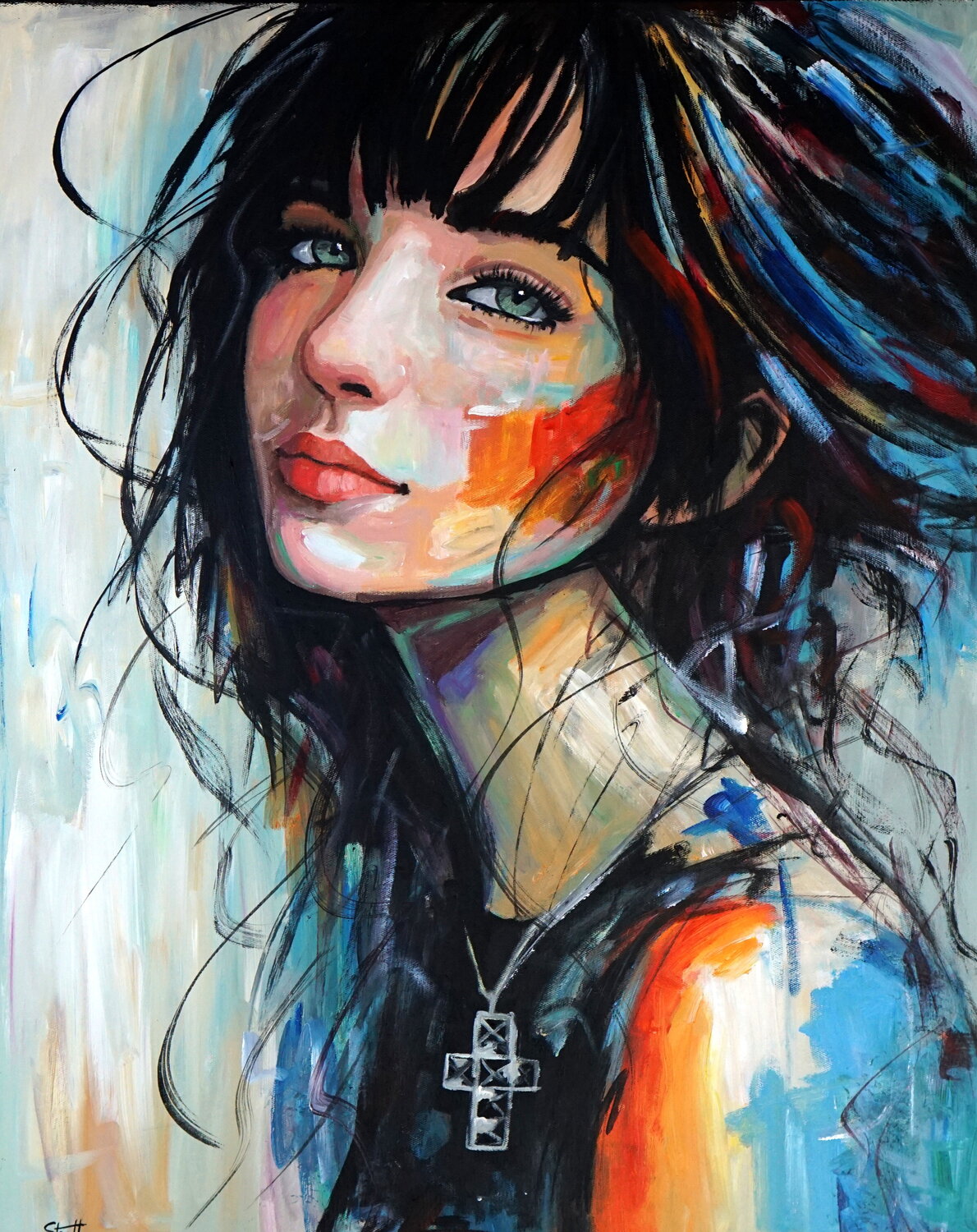 Angelic Dust Rafal Stach Kozina Original painting for sale