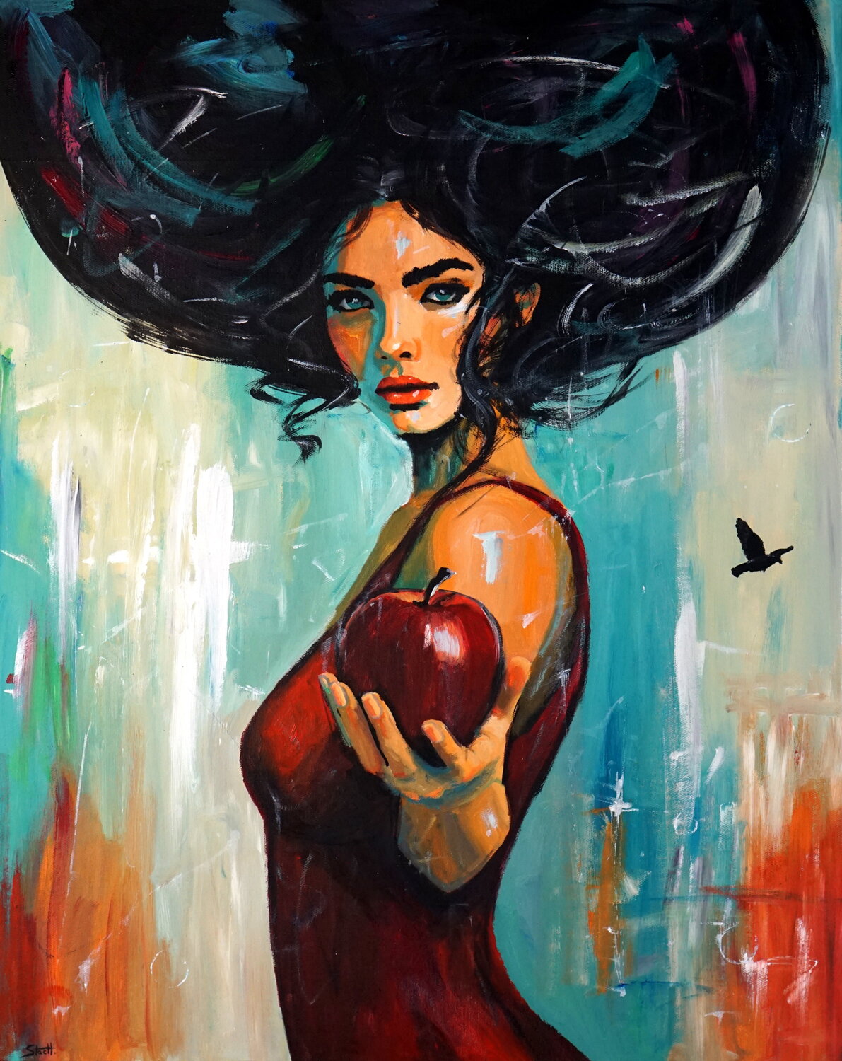 Fruit of Knowledge Rafal Stach Kozina Original painting for sale