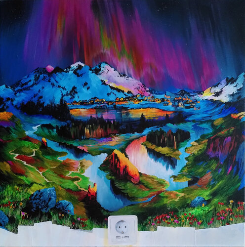 Plug into the planet. by decolor feroz, Painting for Sale on Select