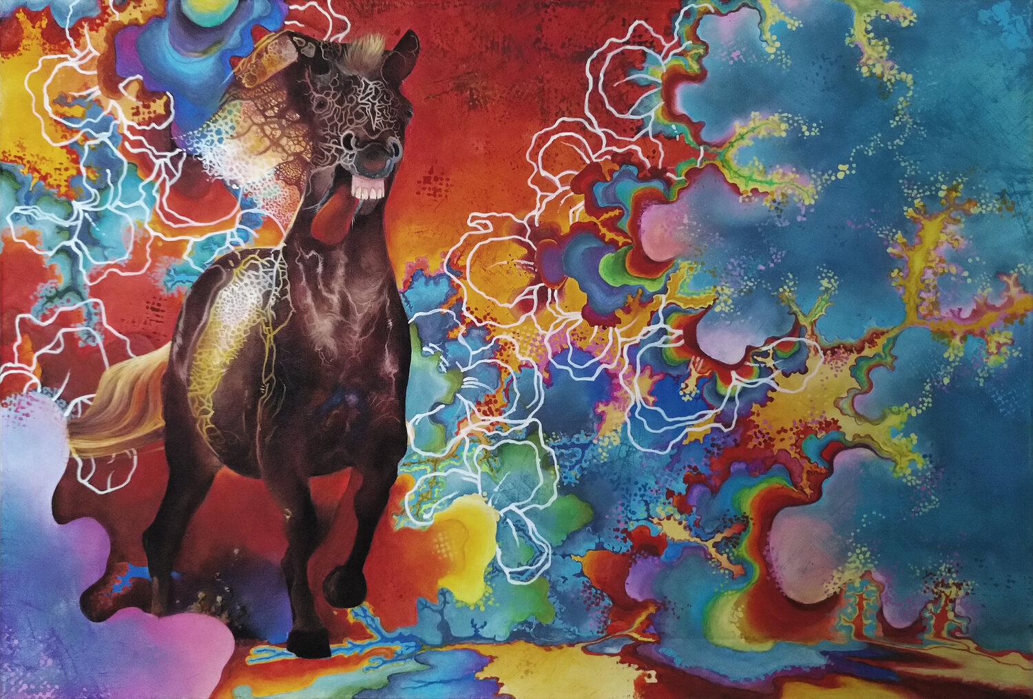 Climate change aberrations decolor feroz Original painting for sale