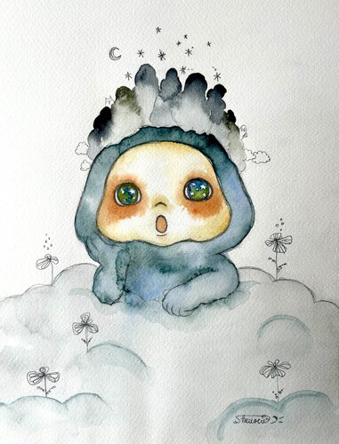 The Clouds Fairy by Keiko Suzuki Möller, Painting for Sale on Select